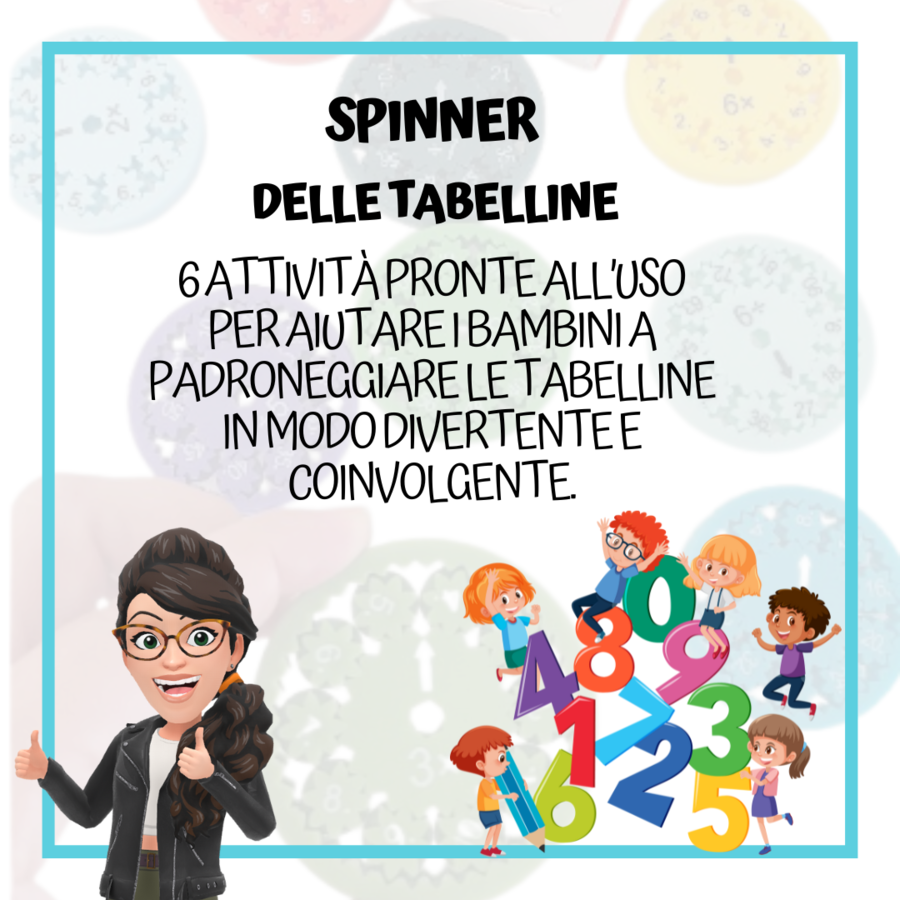 SPINNER DELLE TABELLINE - 6 Attività pronte all'uso