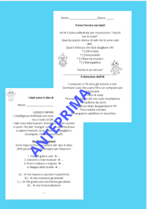 Kit Didattico Intelligenza Artificiale | Schede operative, attività unplugged e Pixel Art (Classi 3ª, 4ª, 5ª Primaria)
