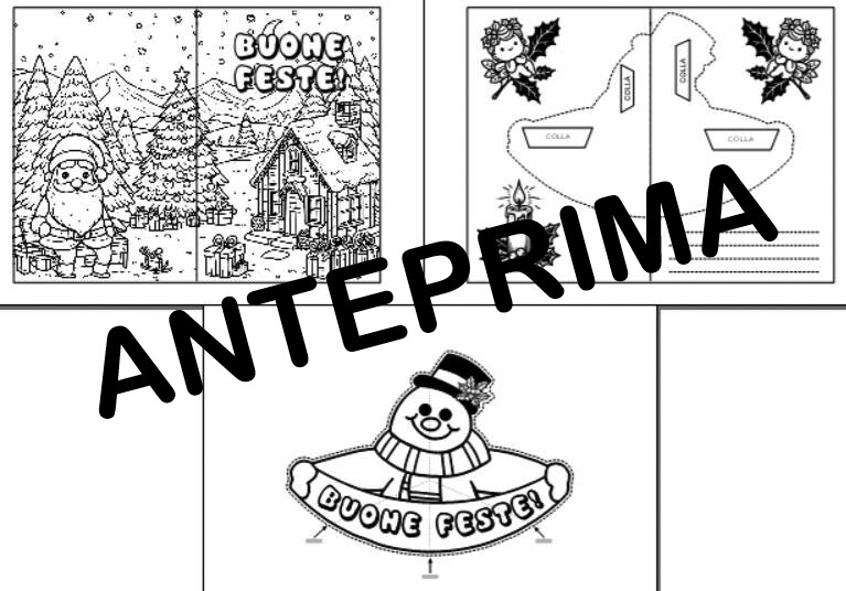 BIGLIETTO FRONTE E RETRO POP-UP PUPAZZO DI NEVE NATALE - SCUOLA PRIMARIA
