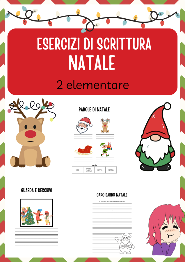 esercizi natale di scrittura 2 elementare
