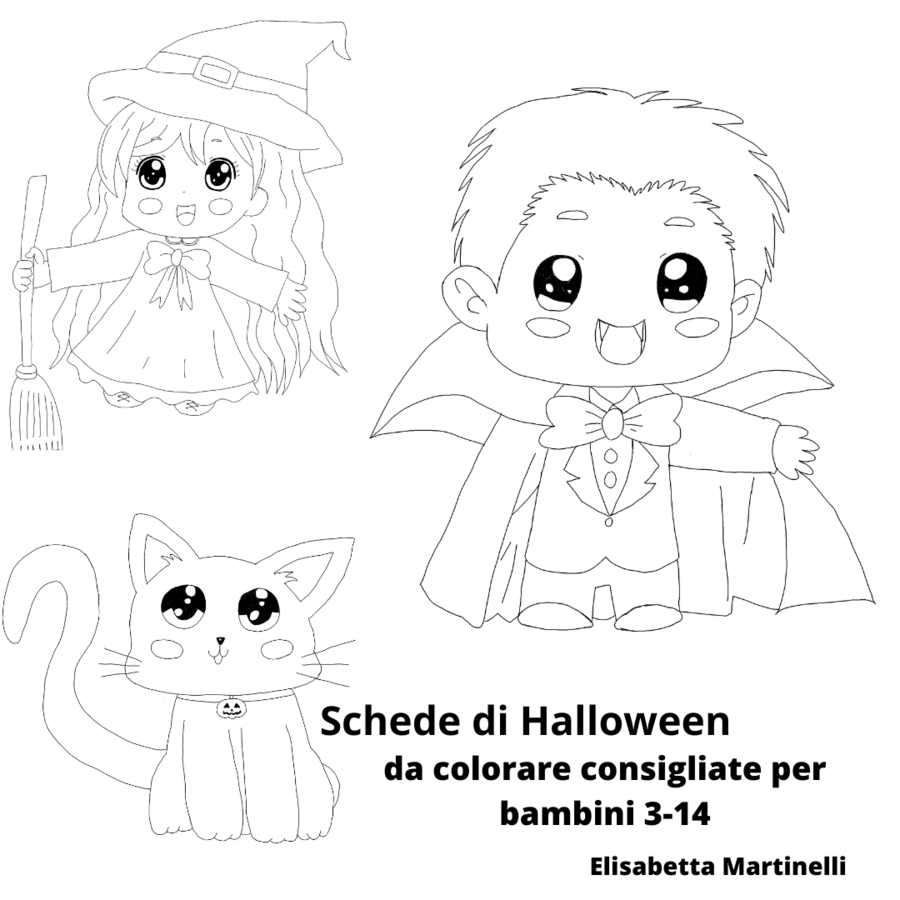 Scheda da colorare - Vampiro di Halloween