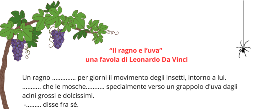 Una favola di Leonardo Da Vinci-Il ragno e l'uva