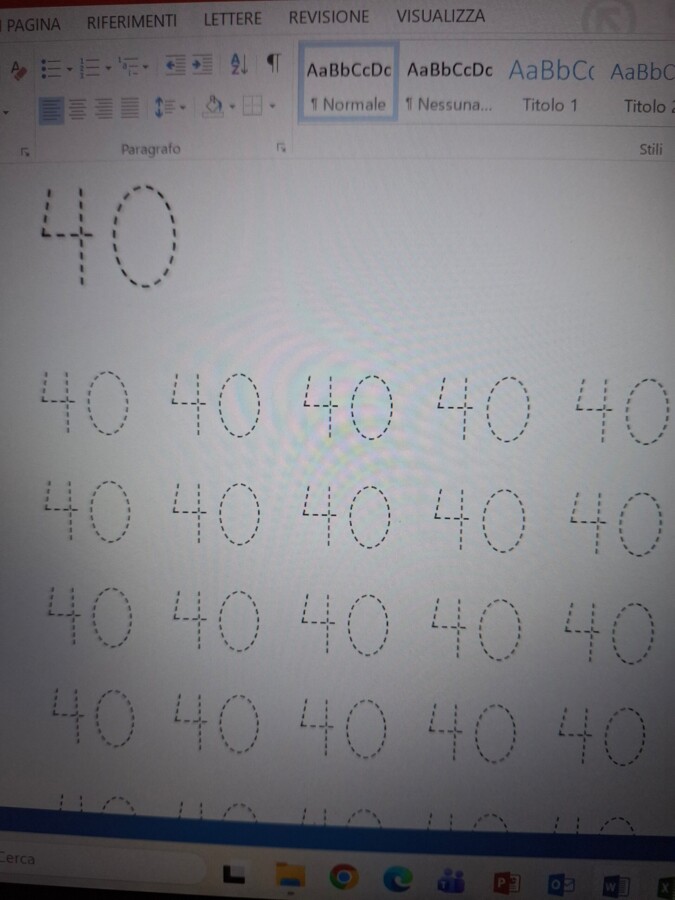Pregrafismo tratteggiato da 40 a 50