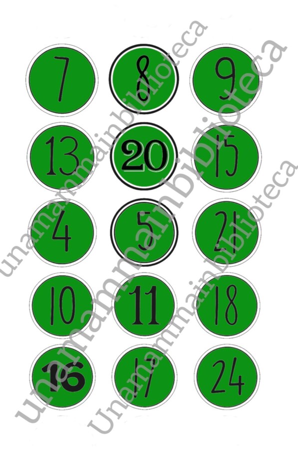 Numeri per calendario Avvento