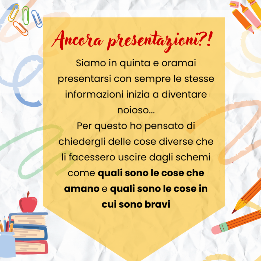 Presentazioni stellari: scheda per presentarsi in inglese, tema spazio (classe quinta)