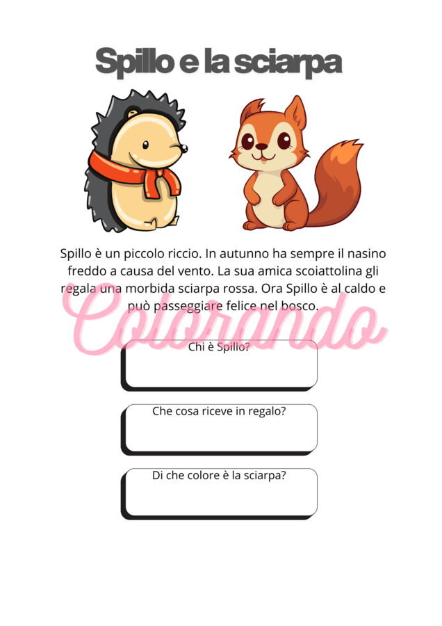Comprensione del testo  2. Schede operative per classe seconda e terza primaria
