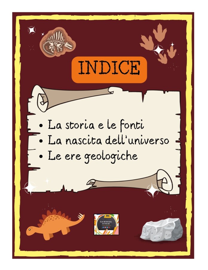 QUADERNO DI STORIA per la classe 3^ con kit di schede sui dinosauri, linea del tempo e ominidi