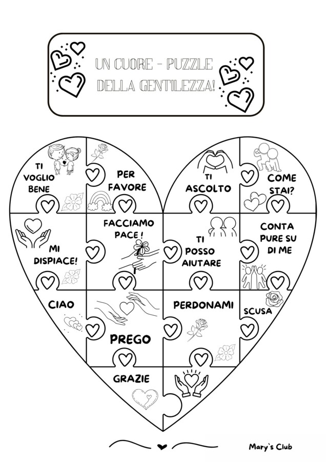 Giornata della Gentilezza. Un cuore-puzzle