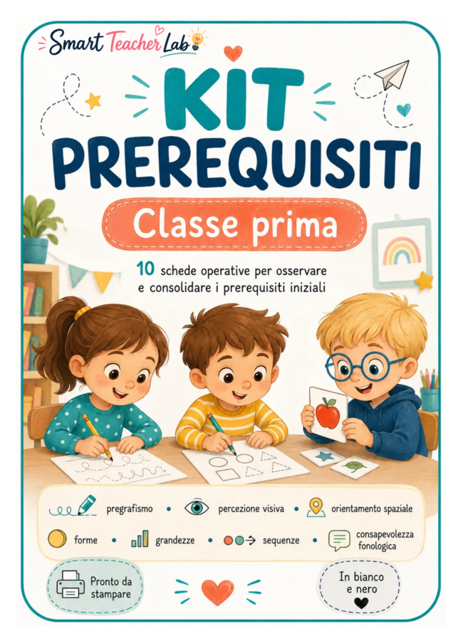 Kit prerequisiti classe prima – 10 schede operative