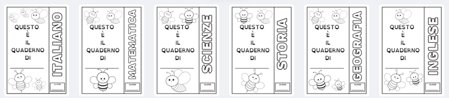 COPERTINE QUADERNI A TEMA APE