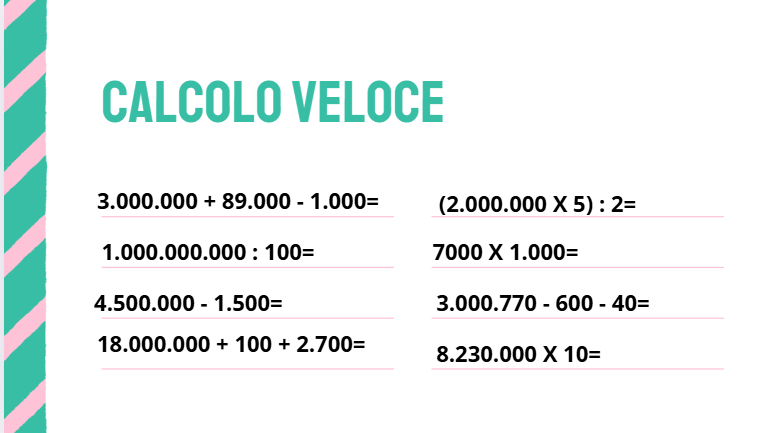 QUIZ MATEMATICO DI NATALE - CL 5