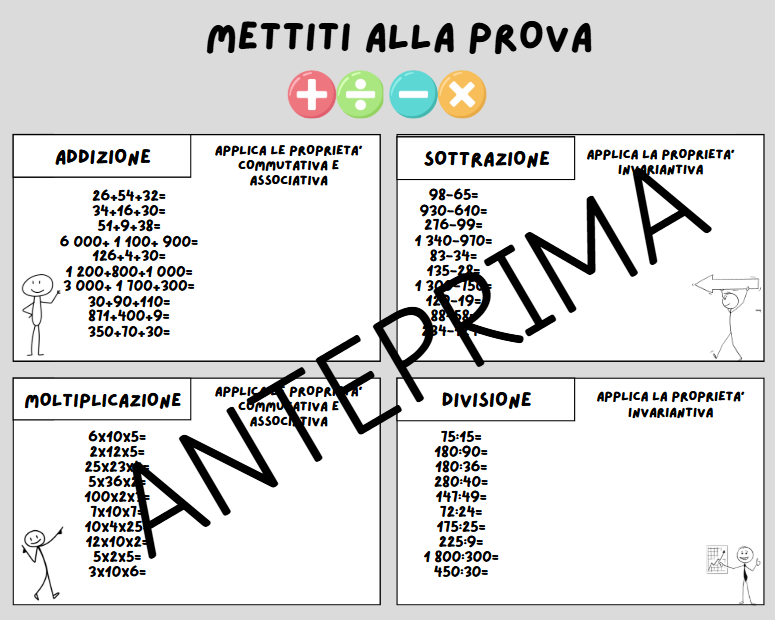 RICAPITOLIAMO LE 4 OPERAZIONI - CL.4 E 5
