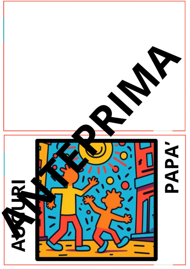 Auguri papà in stile Keith Haring
