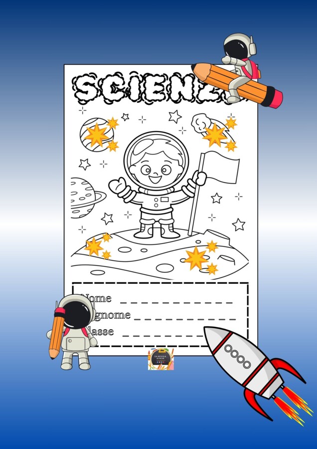 COPERTINA QUADERNO DI SCIENZE V - TEMA SPAZIO N.5 -