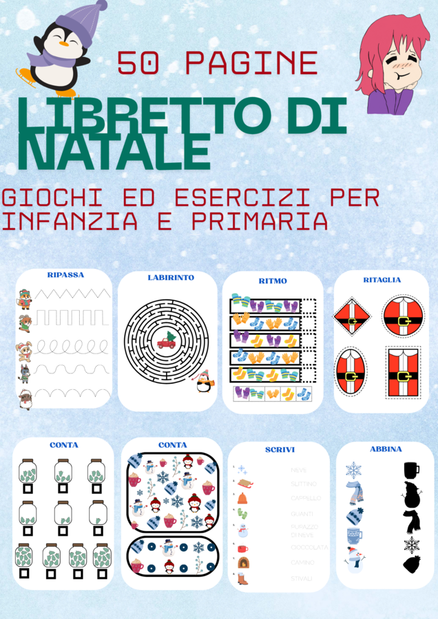 Libretto inverno: 50 pagine (prima elementare infanzia)