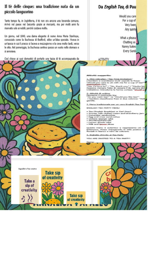 English Tea, Attività ispirate alla canzone di P. McCartneynglish Tea, Attività ispirate alla canzone di P. McCartney