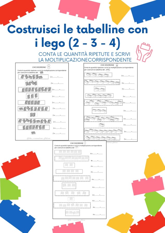 COSTRUISCI LE TABELLINE CON I LEGO (2 - 3 - 4)