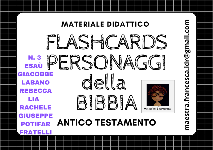 N.3 FLASHCARDS PERSONAGGI DELLA BIBBIA