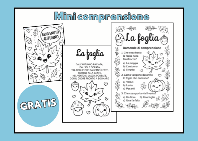 Filastrocca d'autunno + comprensione