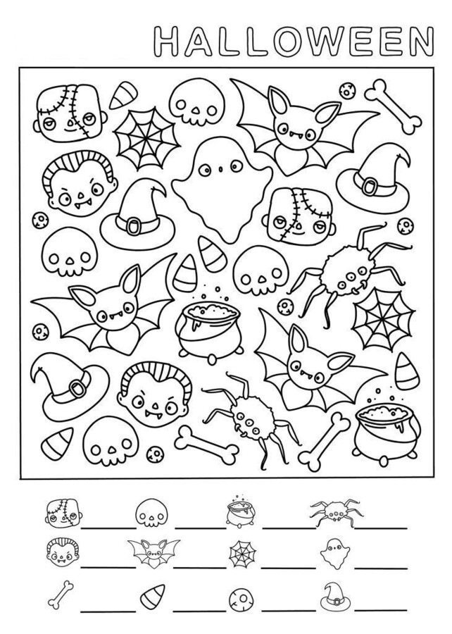 HALLOWEEN conta registra e colora