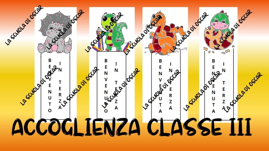 I SEGNALIBRI A TEMA DINOSAURI - ACCOGLIENZA CLASSE 3^ -