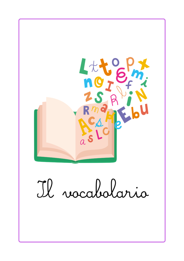 Libretto sul dizionario + comandi per esercizi