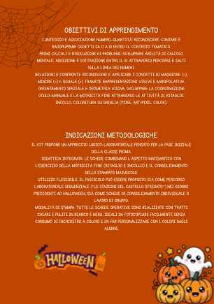 La Matematica del Castello Stregato – Kit Didattico di Halloween (Classe 1ª Scuola Primaria)