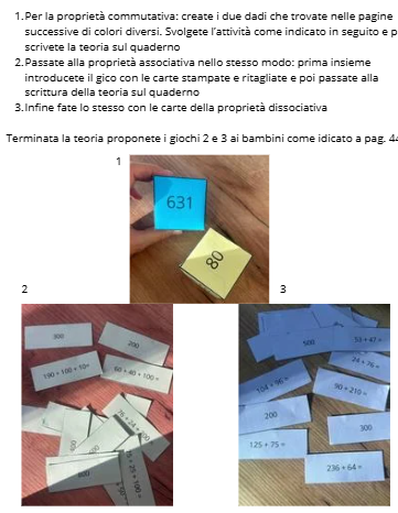 Quaderno di ottobre di matematica in classe quarta: i grandi numeri, l'addizione e il goniometro.
