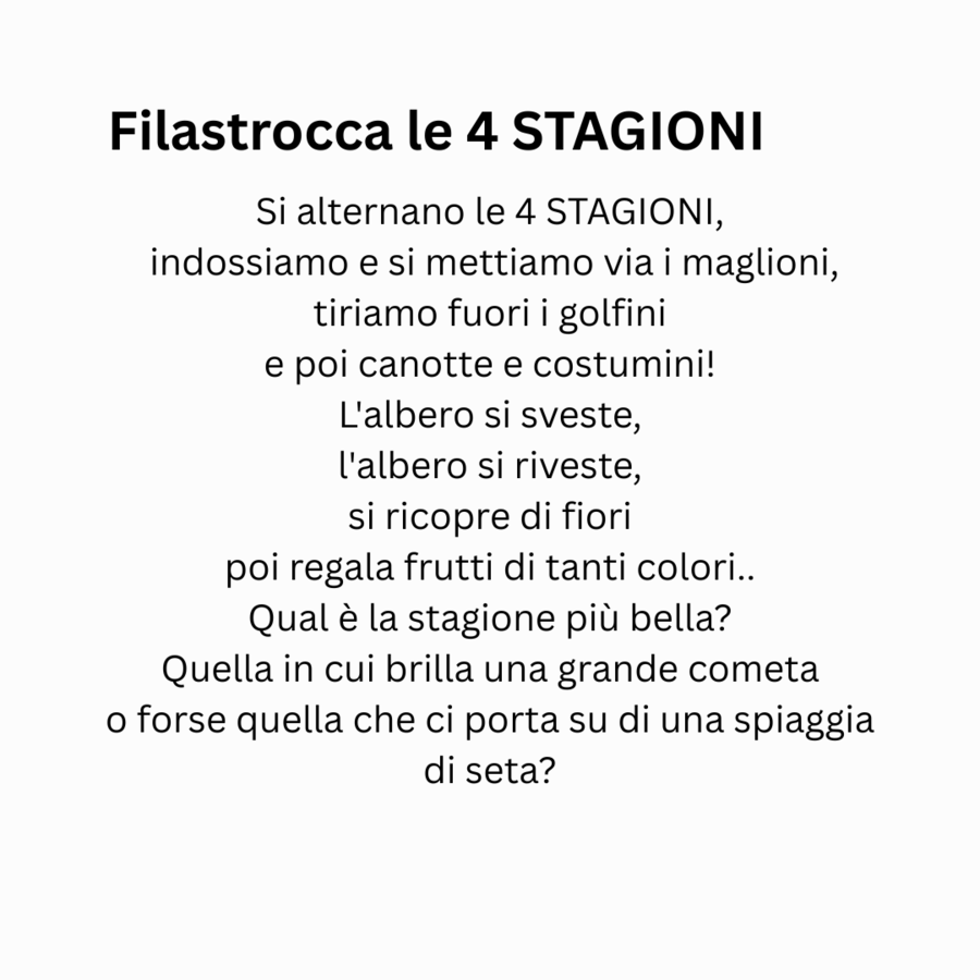 Filastrocca LE 4 STAGIONI
