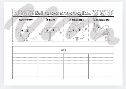 Flip Book Obiettivi per il Nuovo Anno: Aggiungi, Togli, Moltiplica e (Con)dividi!