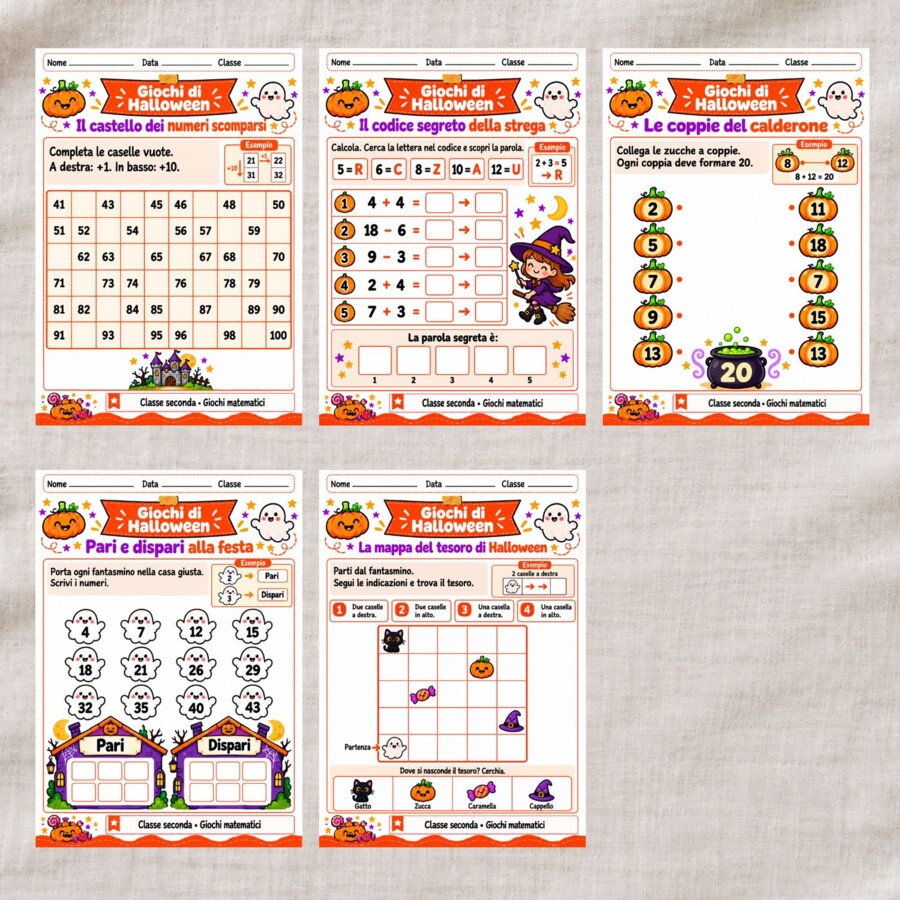 Giochi matematici di Halloween - Classe seconda
