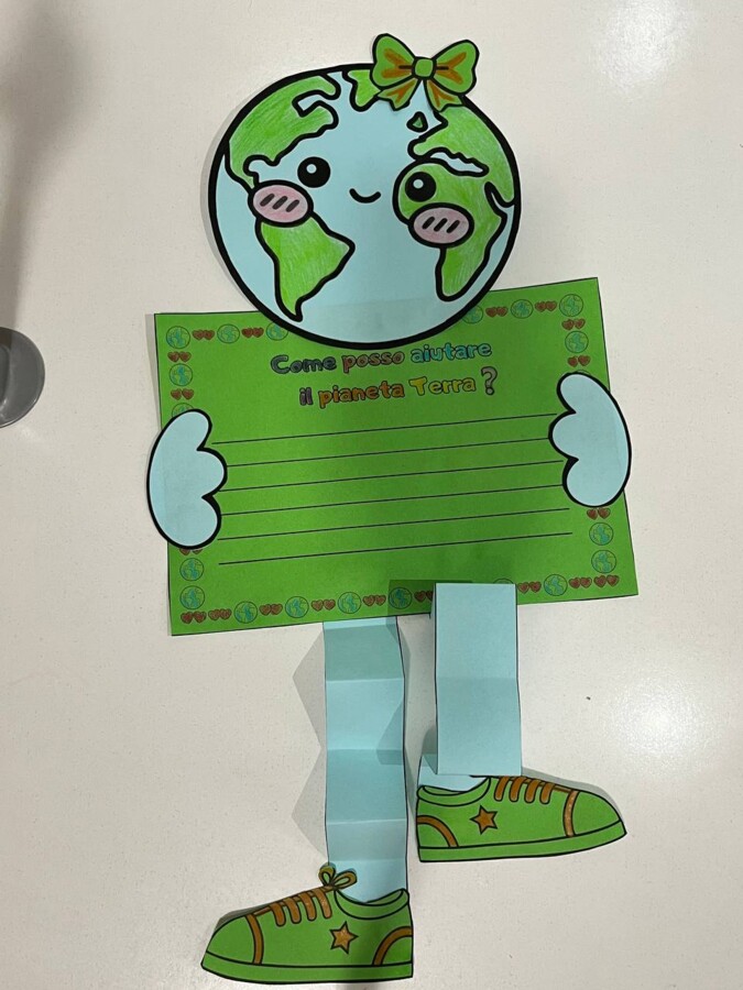 Lavoretto Giornata della Terra scuola primaria – Terra con gambe mobili