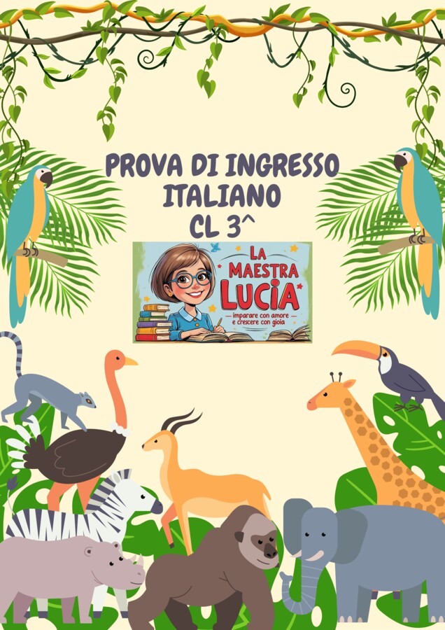 VERIFICA INGRESSO  ITALIANO CL TERZA