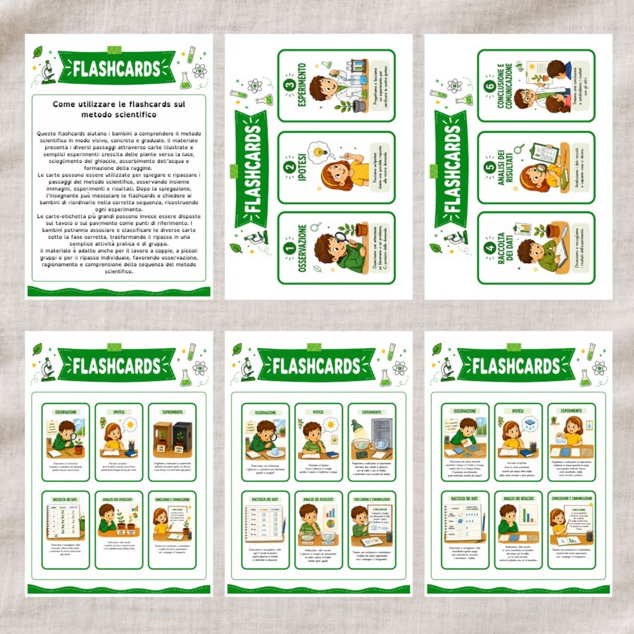 Flashcards sul metodo scientifico