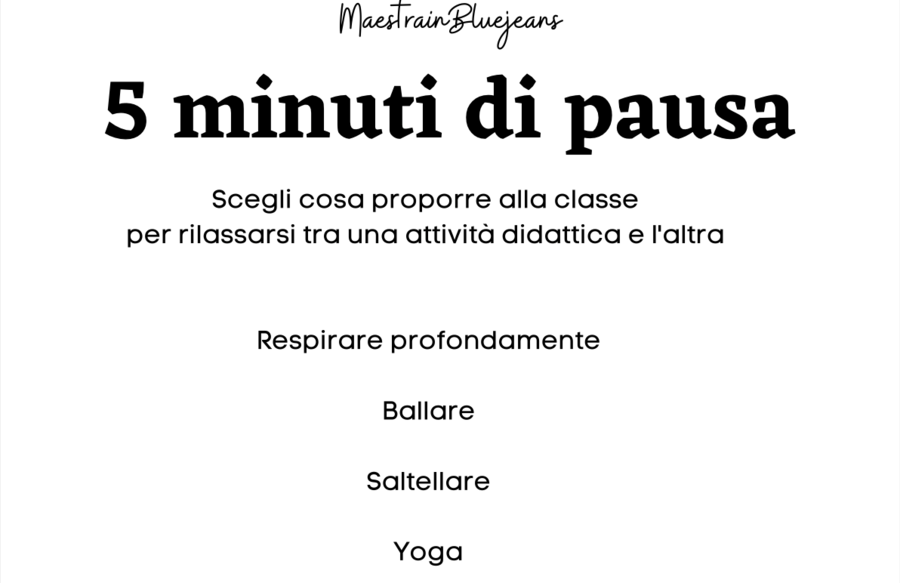 5 minuti di pausa