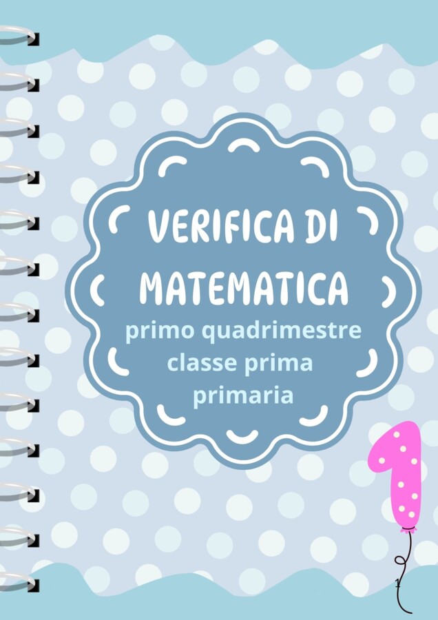 Verifica di primo quadrimestre matematica classe prima primaria