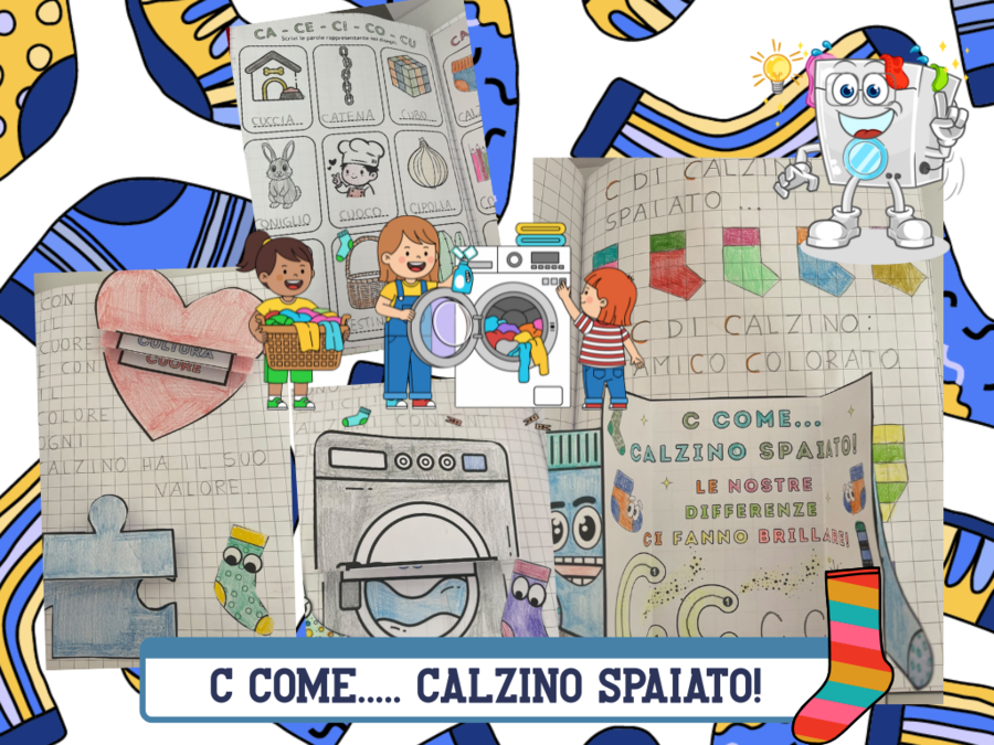CONSONANTE C COME..... CALZINO SPAIATO! IDEA ORIGINALE PER PRESENTARE LA C!