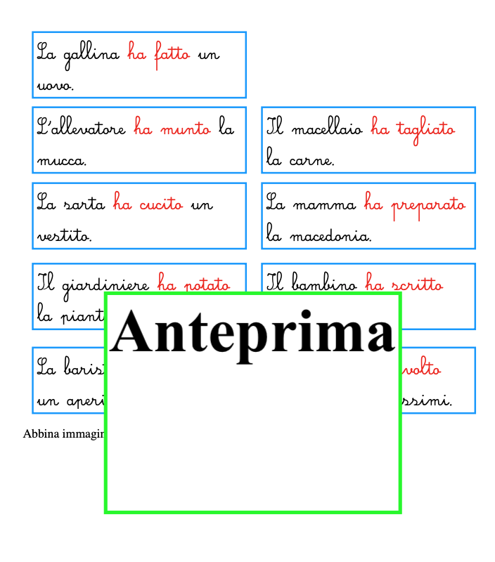 3 scatole per lo studio autonomo e concreto dell’H:avere/possedere-sentire/provare-raccontare le azioni del passato-classi 2-4