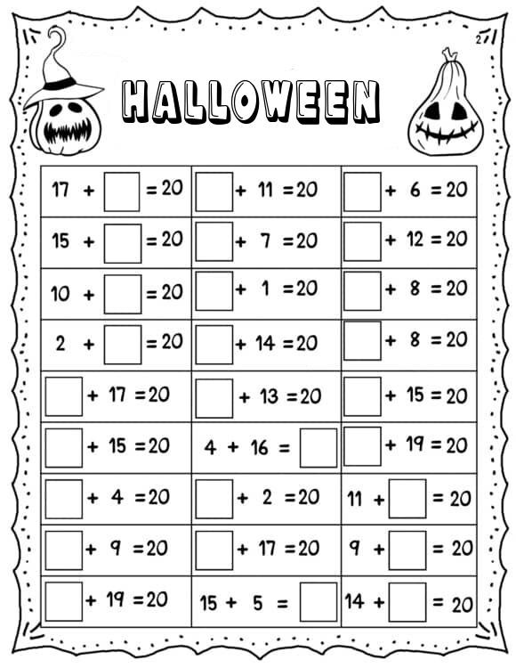 Halloween : trova il numero mancante