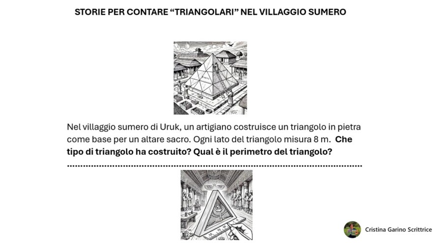 STORIE PER CONTARE TRIANGOLARI NEL VILLAGGIO SUMERO