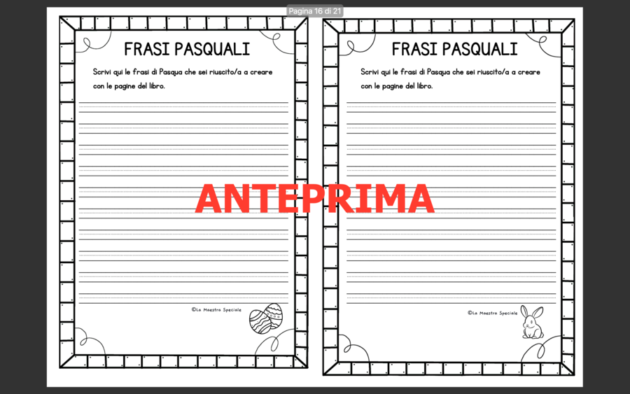 IL LIBRO DELLE FRASI TEMA PASQUA