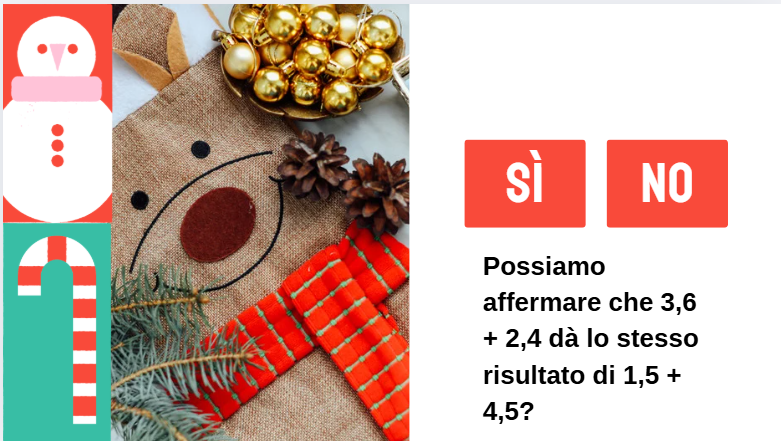 QUIZ MATEMATICO DI NATALE - CL 5