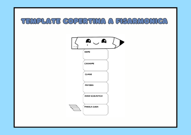 Template Copertina Matitone a fisarmonica