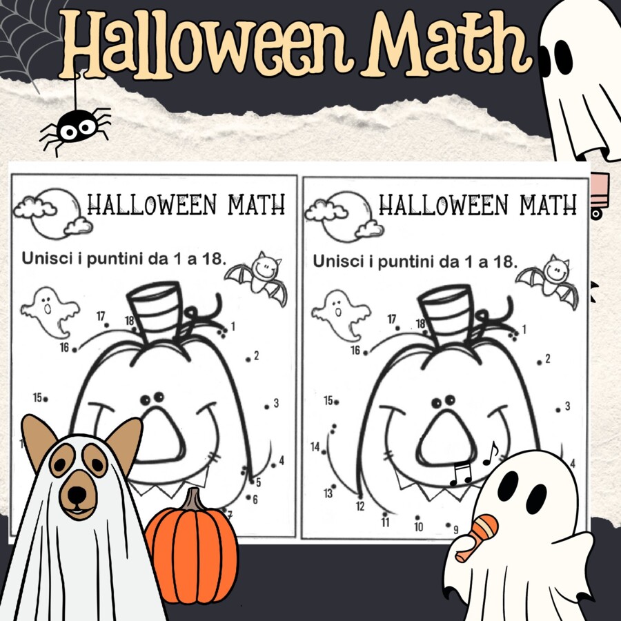 HALLOWEEN unisci i puntini da 1 a 18