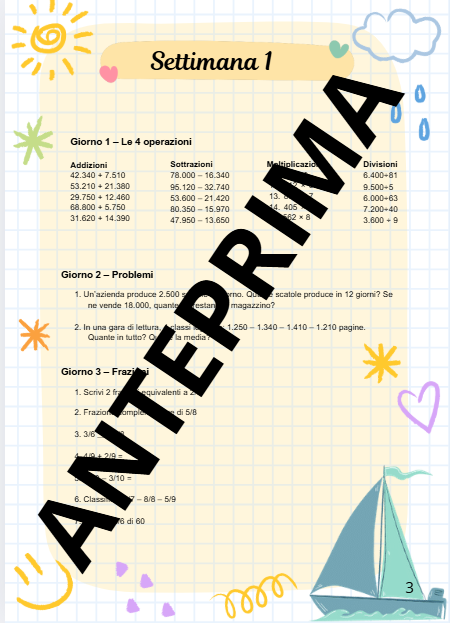 COMPITI ESTIVI - MATEMATICA CL.4