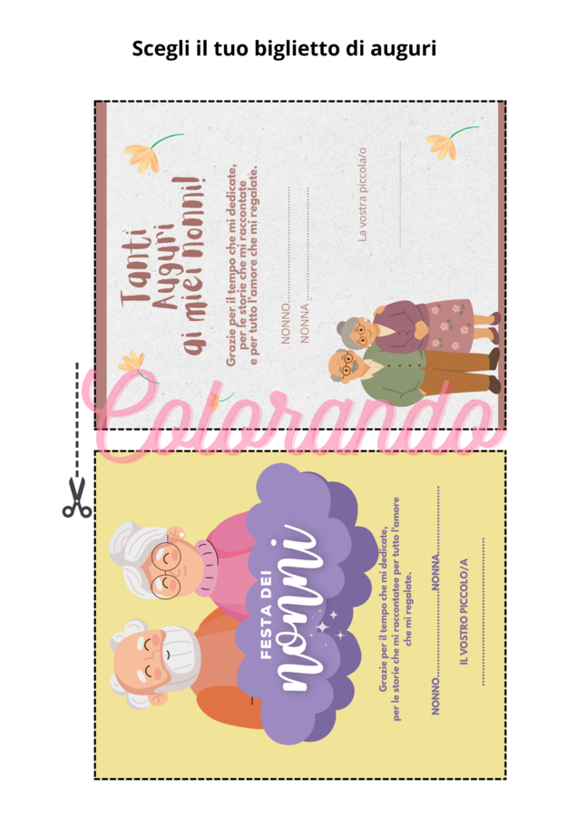 FESTA DEI NONNI Attività, Intervista, Storia, Biglietti e Disegni da Colorare