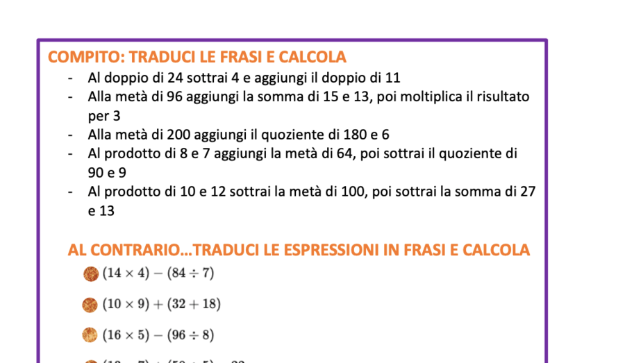 ESERCIZI "TRADUZIONI"