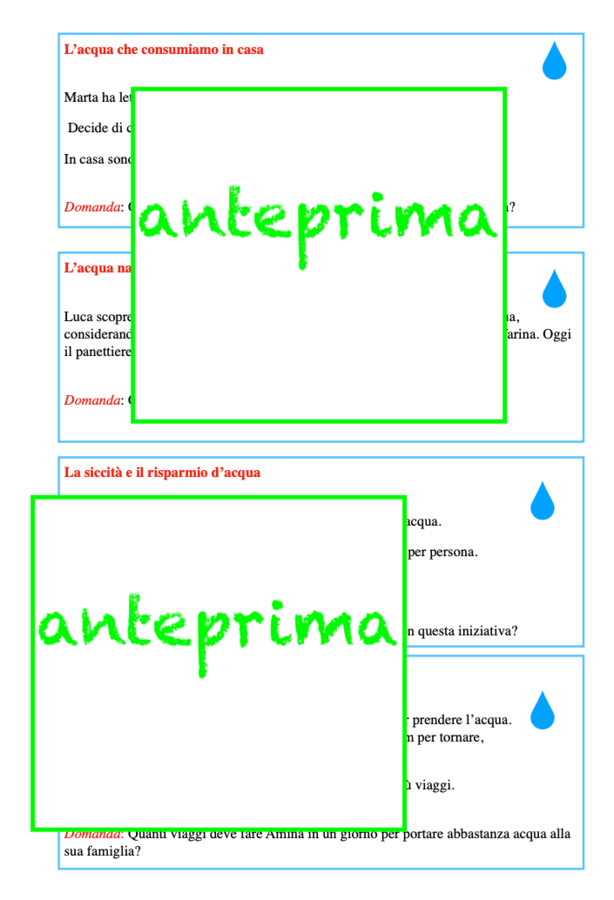 L'acqua conta! problemi matematici su dati reali