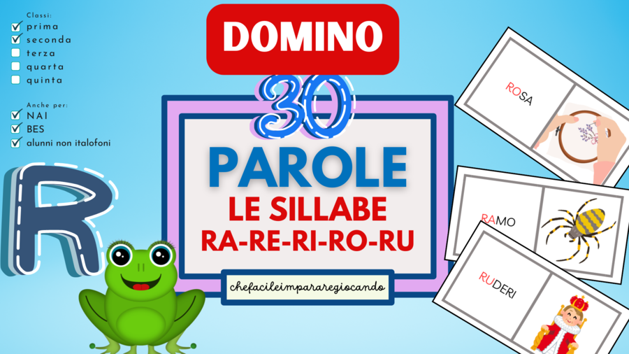 SILLABE RA RE RI RO RU - DOMINO