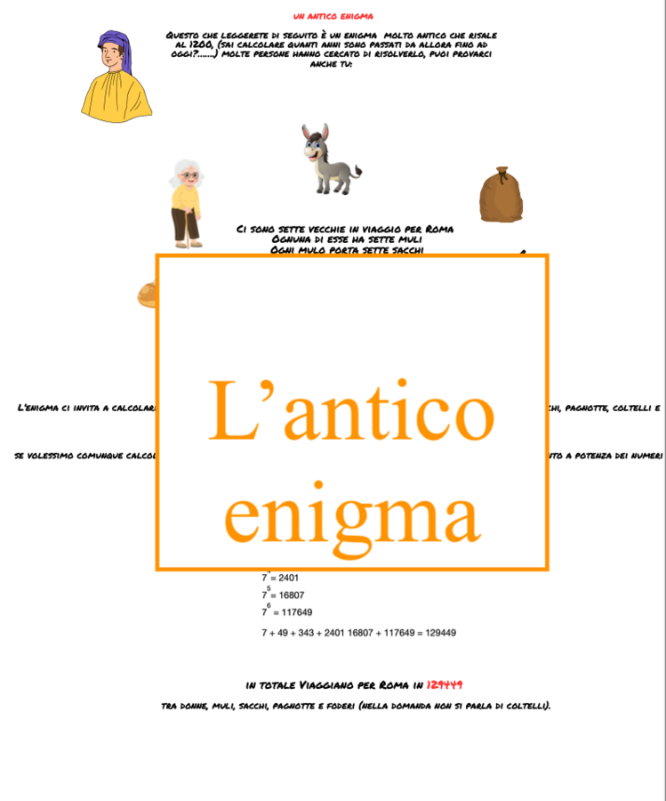 Fibonacci day-enigma matematico classe V